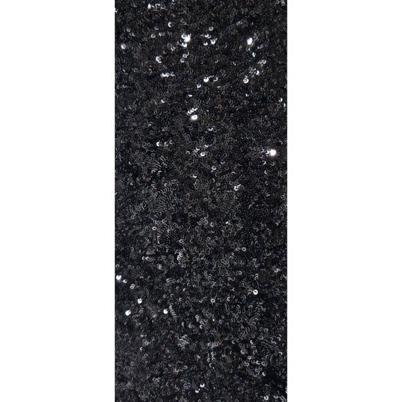A New Day Abba Black Sequin Covered Foldover Knee High Evening Boots - Picture 3 of 9